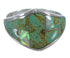 Turquoise And Opal Inlay Silver Jewelry Ring Size 6-1/4 AX52323